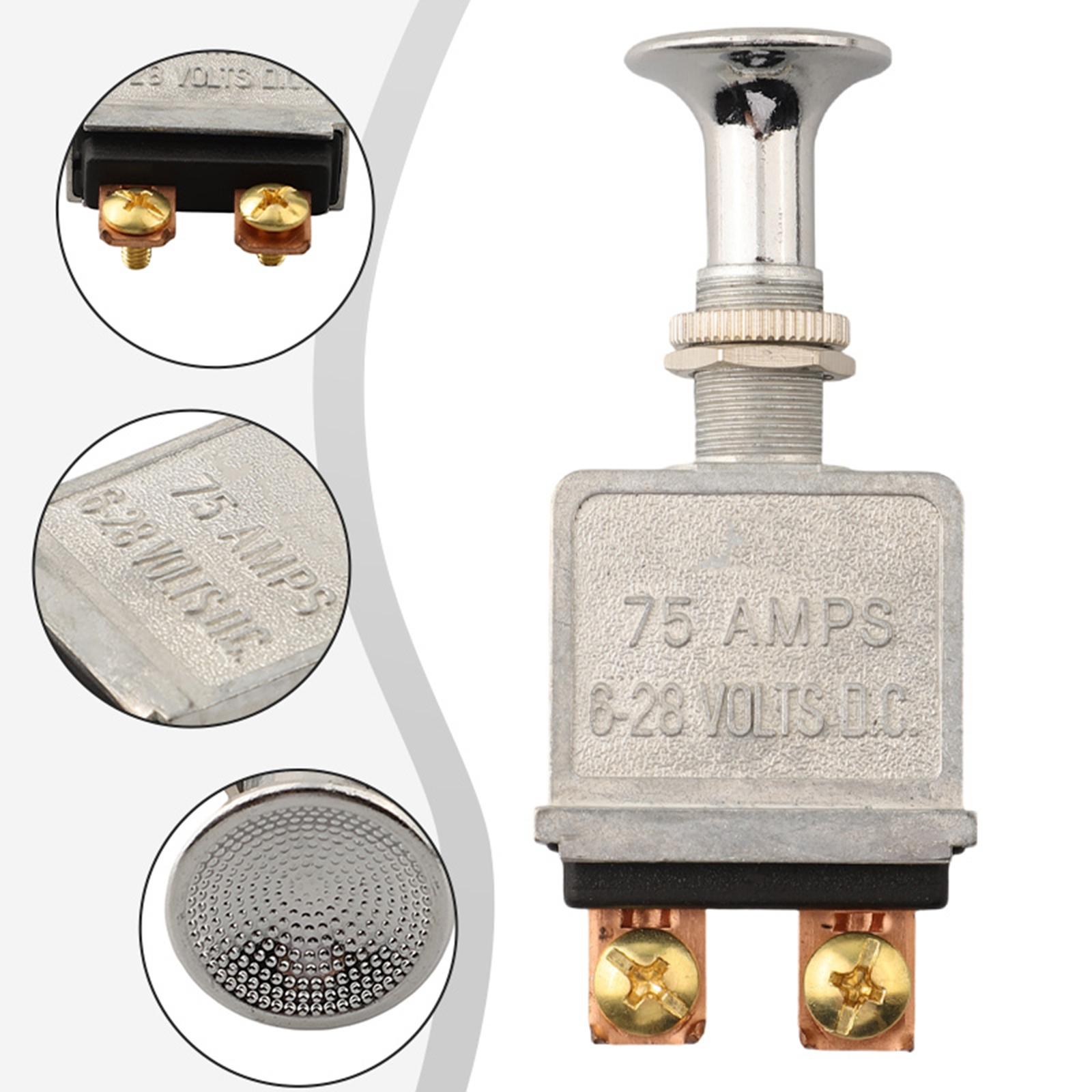 

75A Push Pull Switch Heavy Duty Push Pull Switch For Electrical Control Mounting Rod Length 5 8 Inch Zinc Alloy Body China Mainland