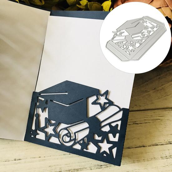 Mezuniyet Şapkası Kesme Kalıpları Kendin Yap Scrapbook Tebrik Kartları Yapımı Şablon Dekor