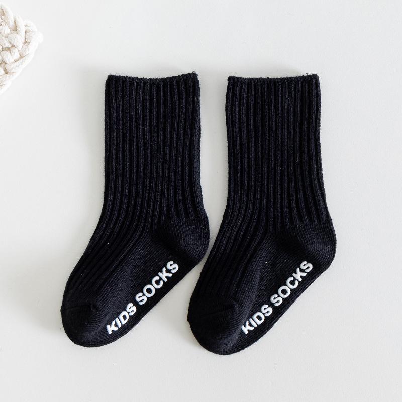 Nowe Jesienne Skarpetki Dziecięce: Bawełniane podkolanówki z podwójną igłą dla dzieci w wieku 1-3 lat, luźny krój, nie krępujące ruchu