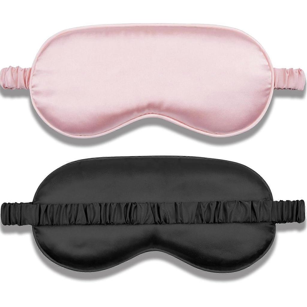 Sleeping Eye Mask 2 Pack, Soft Blackout Eye Mask for Men and Women, Sleeping Blackout Eye Mask for Supine and Side Sleepers, Nighttime Sleeping
