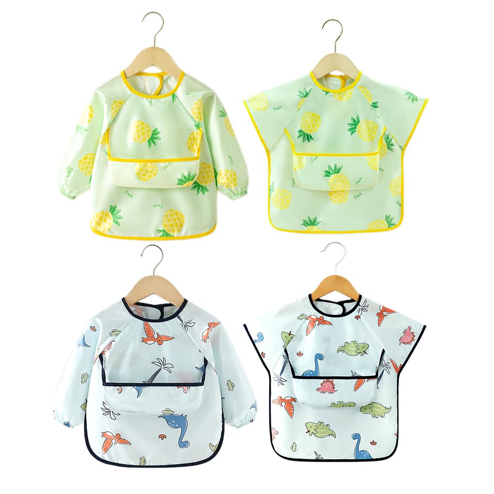 Mirachic Mealtime Set of Baby 100 Aprons, 4, TN-BFAN, Cool,