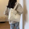 Stylish Street Fashion Large Capacity Canvas Tote Bag For Women With Inner Pocket