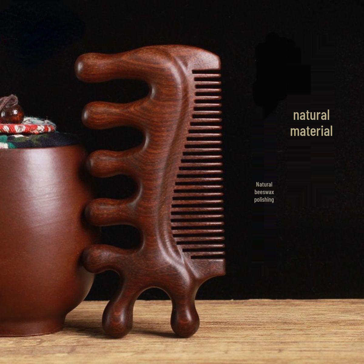 

Сандаловая многофункциональная массажная расческа: Расческа для головы и шеи для гуаша и снятия усталости глаз, унисекс, для домашнего использования