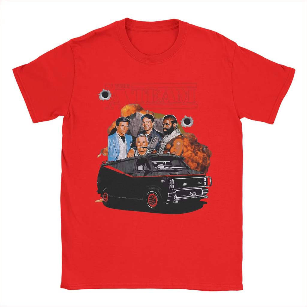 THE A TEAM T Shirt for Unisex Women Cotton Novelty TShirt Round Neck All Risk Agency Tees Short Sleeve Clothing Gift Idea