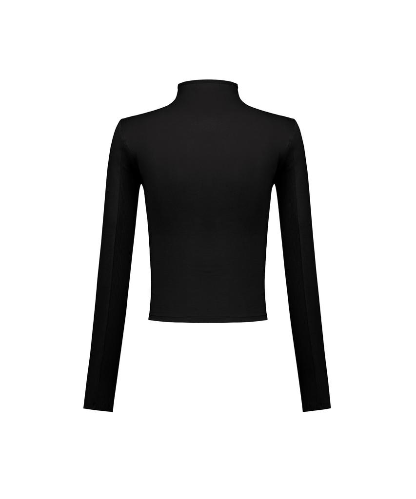 EYEER Deconstructed Shirring Panel Long Sleeve - Black