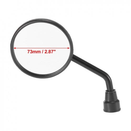 Motorcycle Plastic Shell 10mm Thread Diameter Rear View Rearview Mirror Pair
