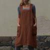 New Fashionable Women's Cotton And Linen Loungewear Loose Long Tops