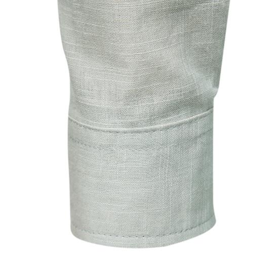 Business Shirt Anti-wrinkle Stand Collar Slim Formal Breathable Autumn Top for Work