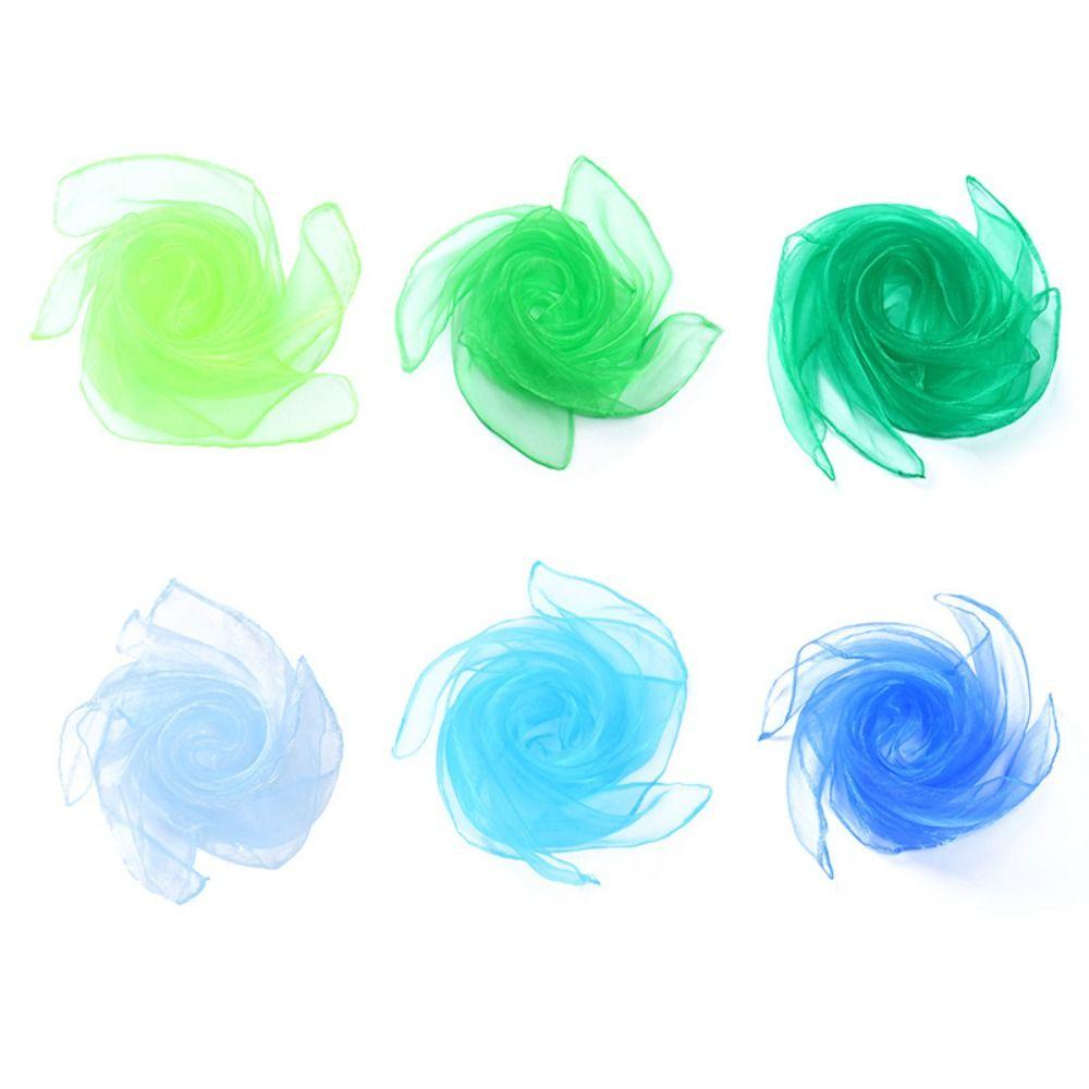 6 Peças /conjunto Lenços Leves de Ginástica Cores Doces Gaze para Dança Toalhas de Malabarismo Jogos ao Ar Livre