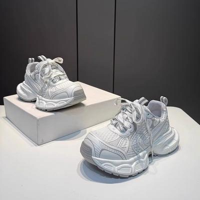 Dad Shoes Damen 2025 Herbst Neu Komfort Dicksohlig Modisch Atmungsaktives Mesh Vielseitige Sportliche Freizeitschuhe