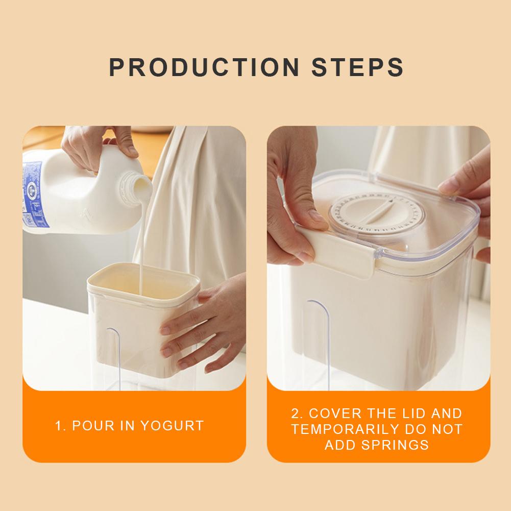 Yogurt Filter Homemade Greek Yogurt Maker with Lid Cheese Moisture Separator Stainless Steel Strainer Mesh Whey Separation Tool