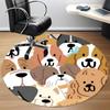 1PC Puppy Dogs Office Round Area Rug, Indoor Mat Suitable For Office, Under Office Chairs Bedroom Living Room Home Decor, Room Deco 156