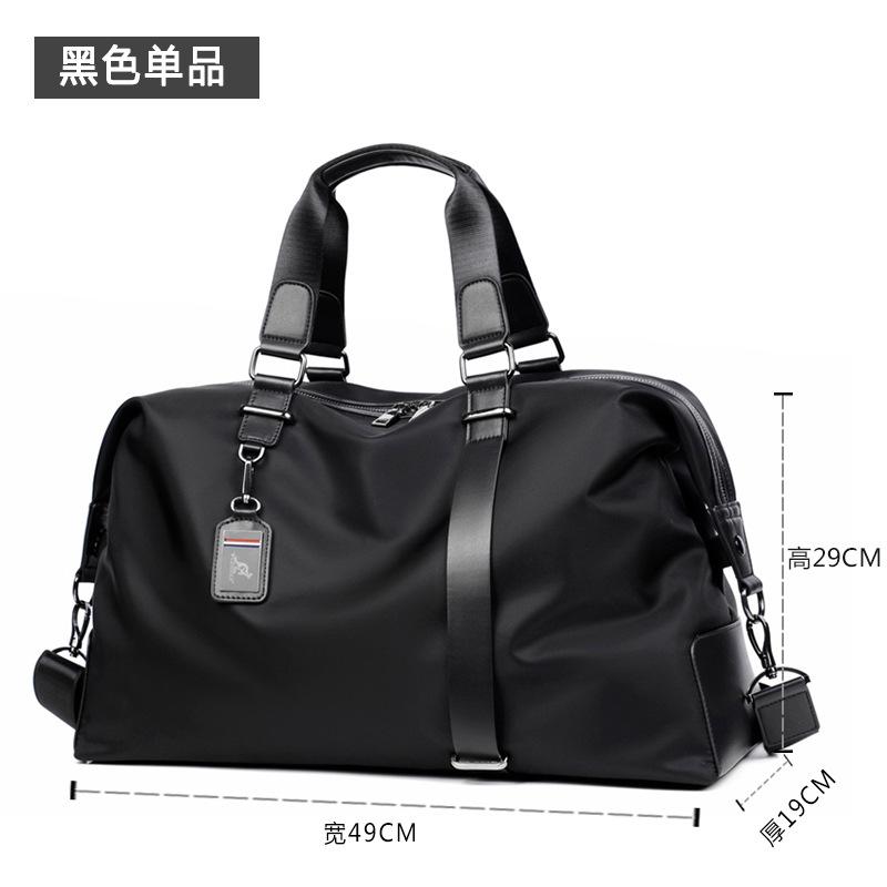 Waterproof travel cloth bag men s casual short trip bag shoulder crossbody fitness women s bag commute чёрный