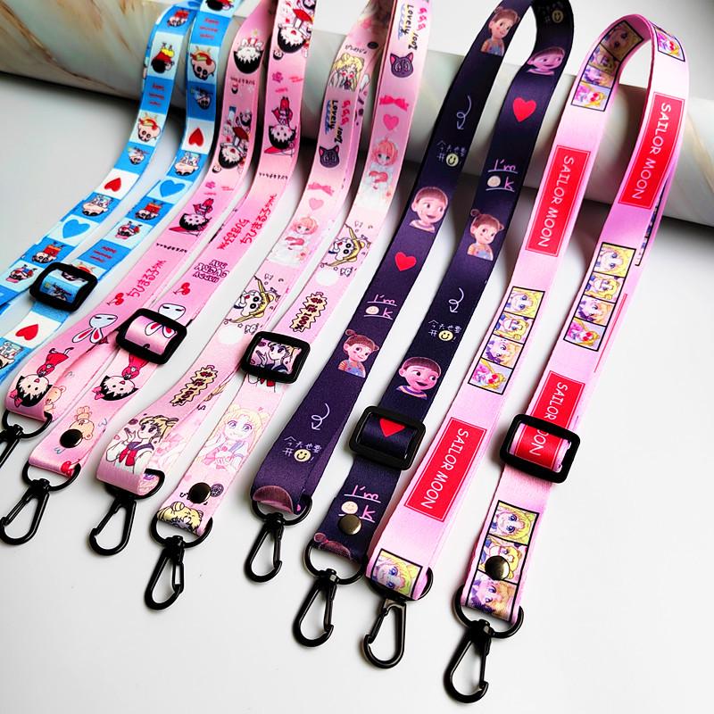 Korean-Style Cute Cartoon Phone Crossbody Strap: Adjustable Shoulder Lanyard