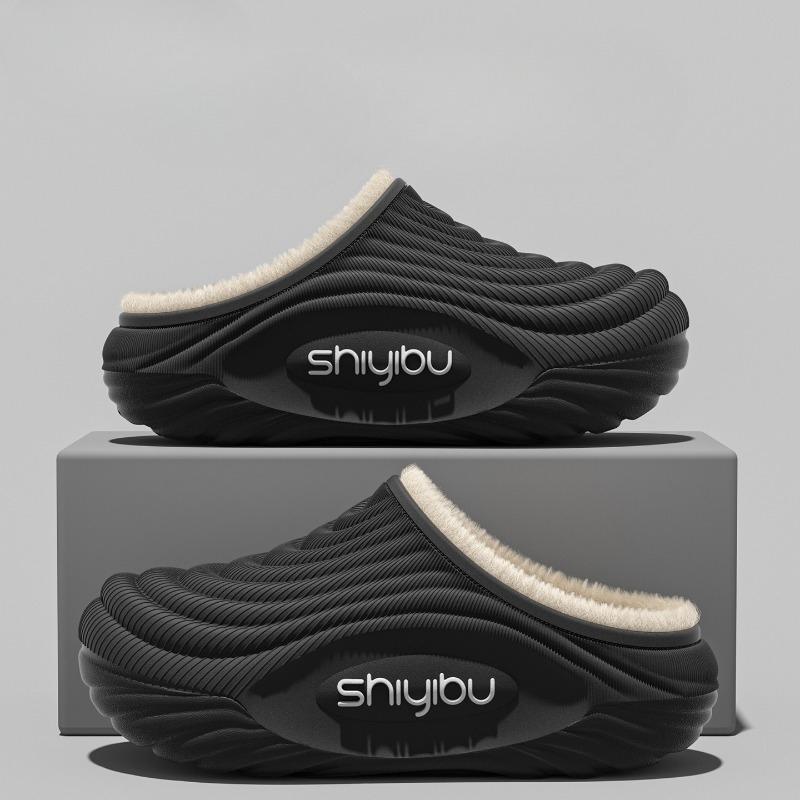 Winter Slippers Couple Fashion Versatile Home Warm Non-Slip Shoes Soft-Soled Shoes