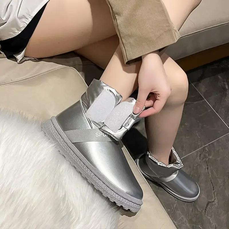 Fashion Womens Ankle Snow Boots New In Winter 2024 Booties Shoes for Women Plush Comfrtable Comfortable and Elegant High Quality Gyaru
