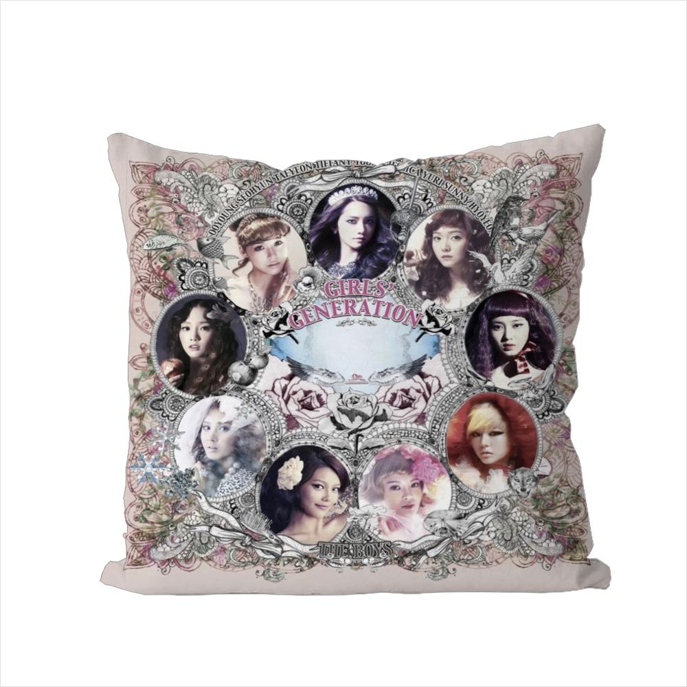 Girls Generation Pillow Case For Car Sofa Decorative Home Doublesided Print Plush Square Throw Pillow Cushion Cover