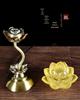 Seven-Color LED Crystal Lotus Lamp for Buddha and Guanyin Offerings