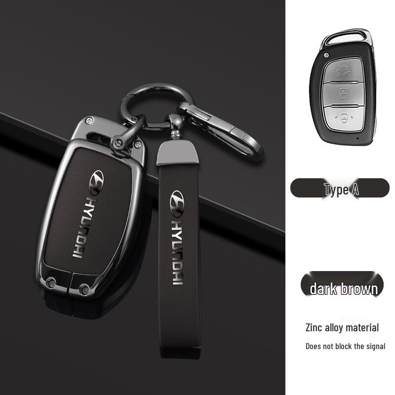 Key Cover Compatible with Beijing Hyundai Ix35, Elantra, Festa, Verna, Ix25, Santa Fe - Premium Men's Bag Case