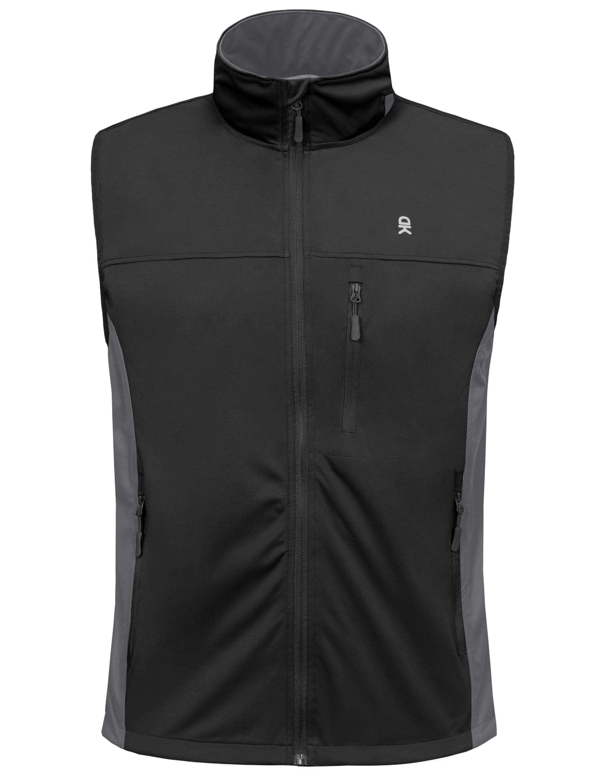 

Little Donkey Andy Men s Lightweight Softshell Vest, Windproof Sleeveless Jacket for Running, Hiking, Cycling, and Golf, Black, Size 3XL