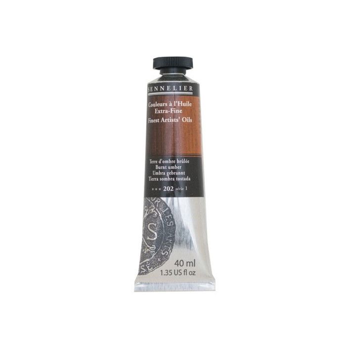 Oil Colors - Sennelier - Burnt Umber - 40ml - Natural Pigments - Satin Finish