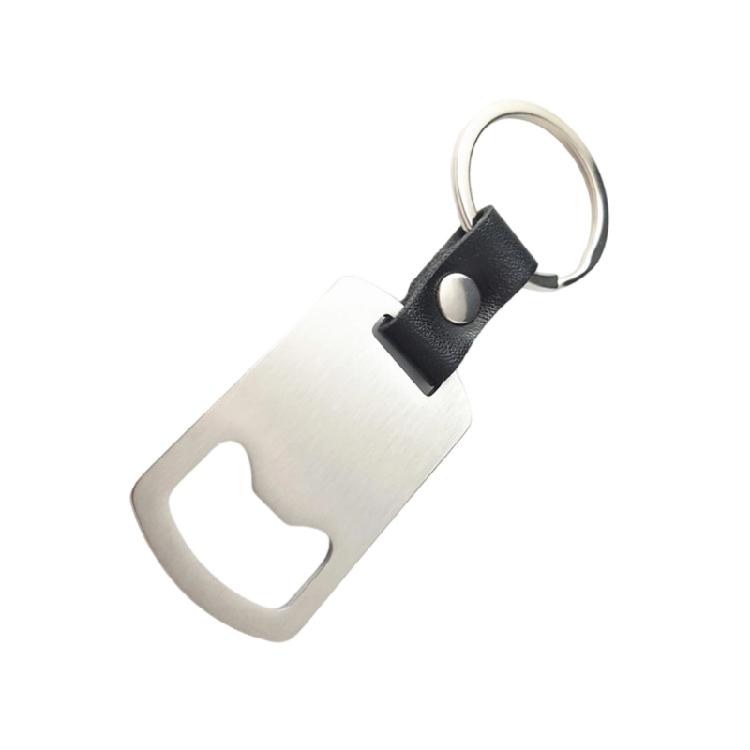 Compact Rectangle Keychain With Unseamed Cap Opener Functionality Elegant Key Holder For Essential Storage