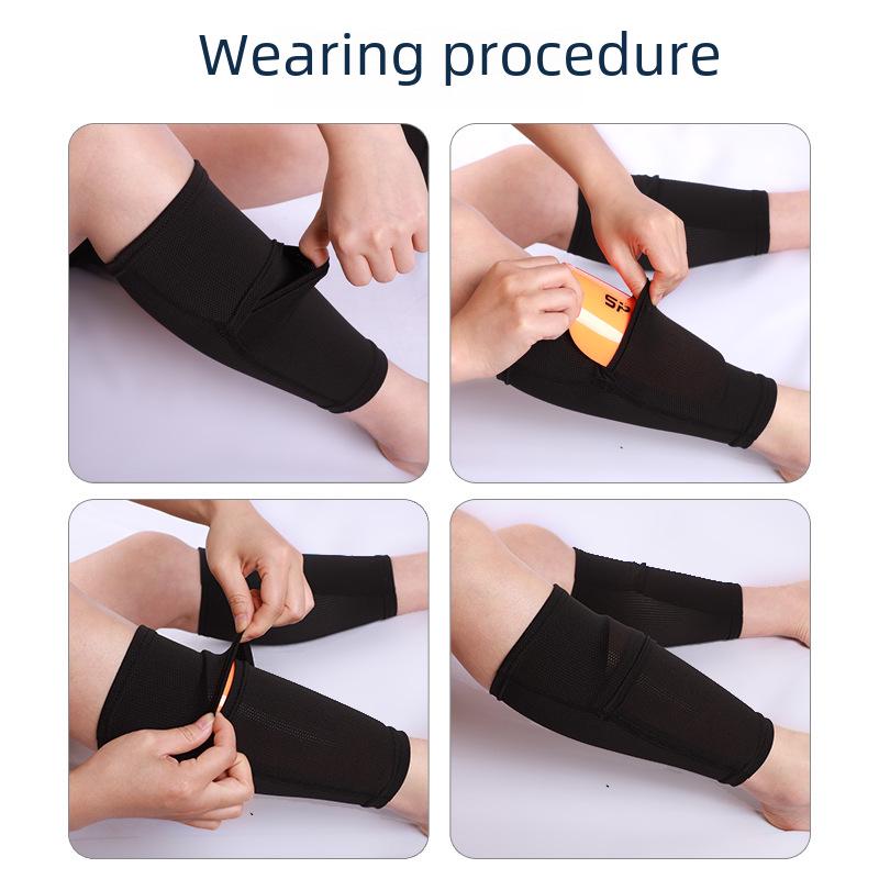 Atmungsaktive Schienbeinschoner-Ärmel im Taschenformat: Fußballsocken mit weichen Einsätzen für Erwachsene & Jugendliche.