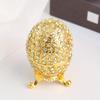 1pc Egg Box Jewelry Trinket Container Enameled Faberge Organizer Vintage Ornament Easter Gift Enamel Collection Holder