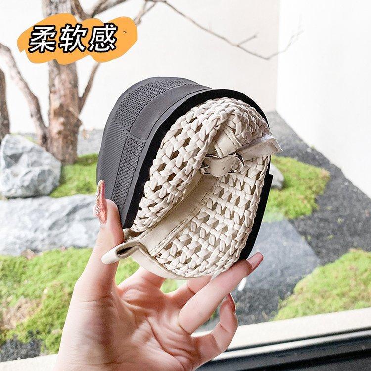 Niche design hollow fishing net shoes woven sandals women's 2025 summer new soft-soled breathable Mary Jane women's shoes