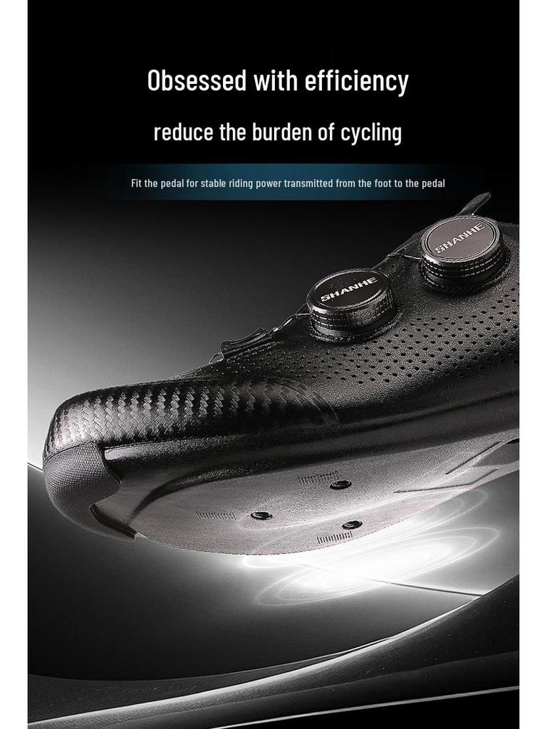 Shanhe 3.0 Carbonfaser Rennradschuhe - Reinweiß, Aluminiumlegierungs-Schnalle