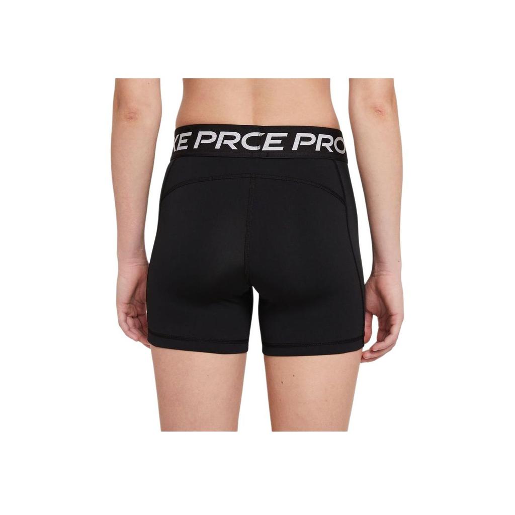 Nike Logo Print Elastic Waist Fitness Shorts Women Bottoms Black CZ9832-010