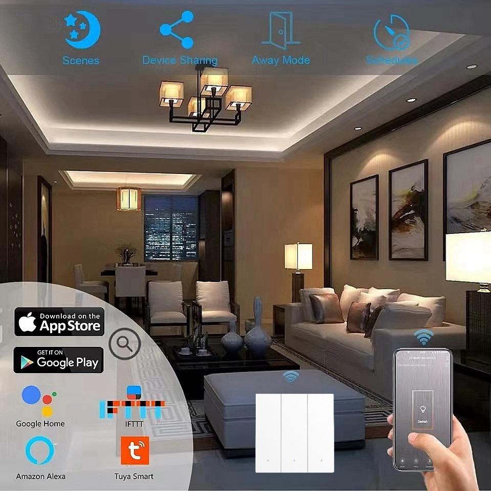 Graffiti Smart WiFi Switch - EU 86 Standard, App & Voice Controlled Timer Button