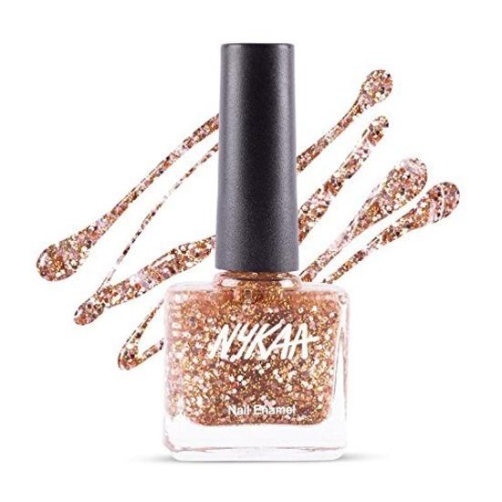 

Лак для ногтей Nykaa Star Studded Glitter Coat - 225 Boujee Rose Gold (9 мл)