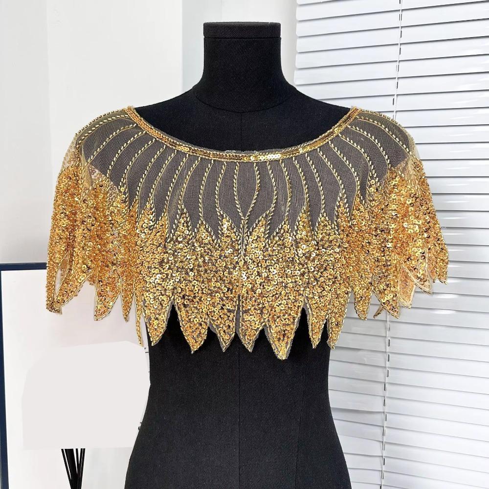 High-end Front and Back Shawl Sequins Fake Collar Luxury Clothing Appliques  Clothing Accessories