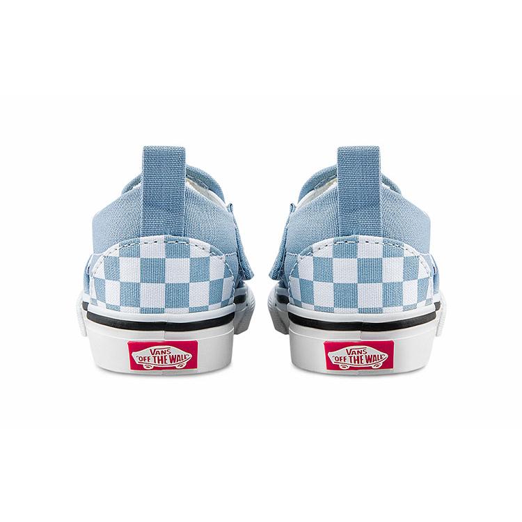 Vans Checkerboard Casual Low Top Skateboard Shoes Milk Blue Infant And Toddler VN0A5EFKBD2