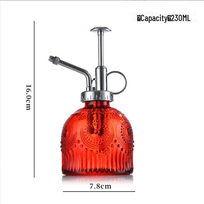 Retro Sunflower Glass Watering Can & Sprayer for Garden