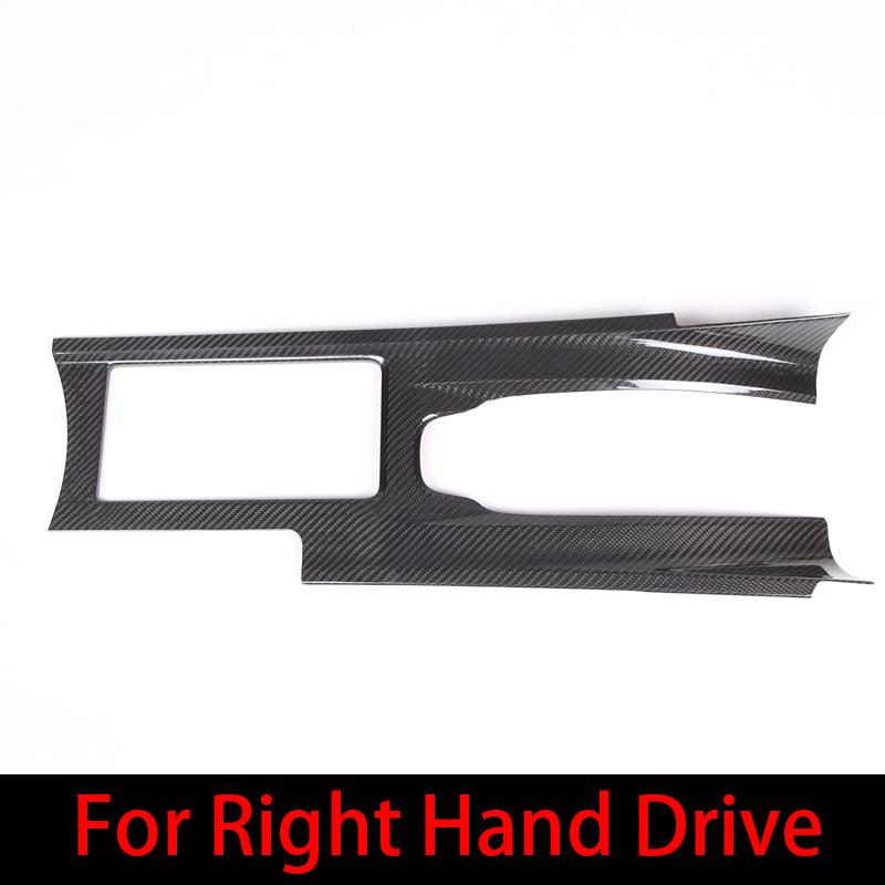 For Nissan GTR R35 2008-2016 Central Control Gear Panel Trim Sticker Protective Frame Cover Real Carbon Fiber Car Accessories