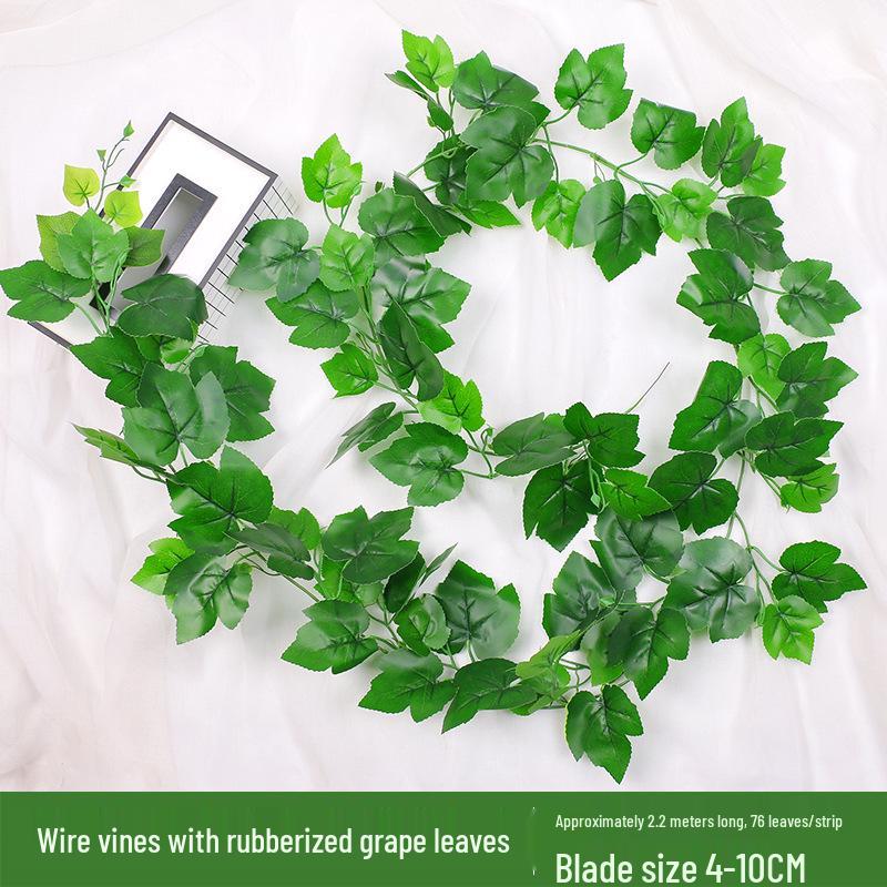 Artificial Green Leaf Grape Vine with Grape Leaves for Ceiling Decoration