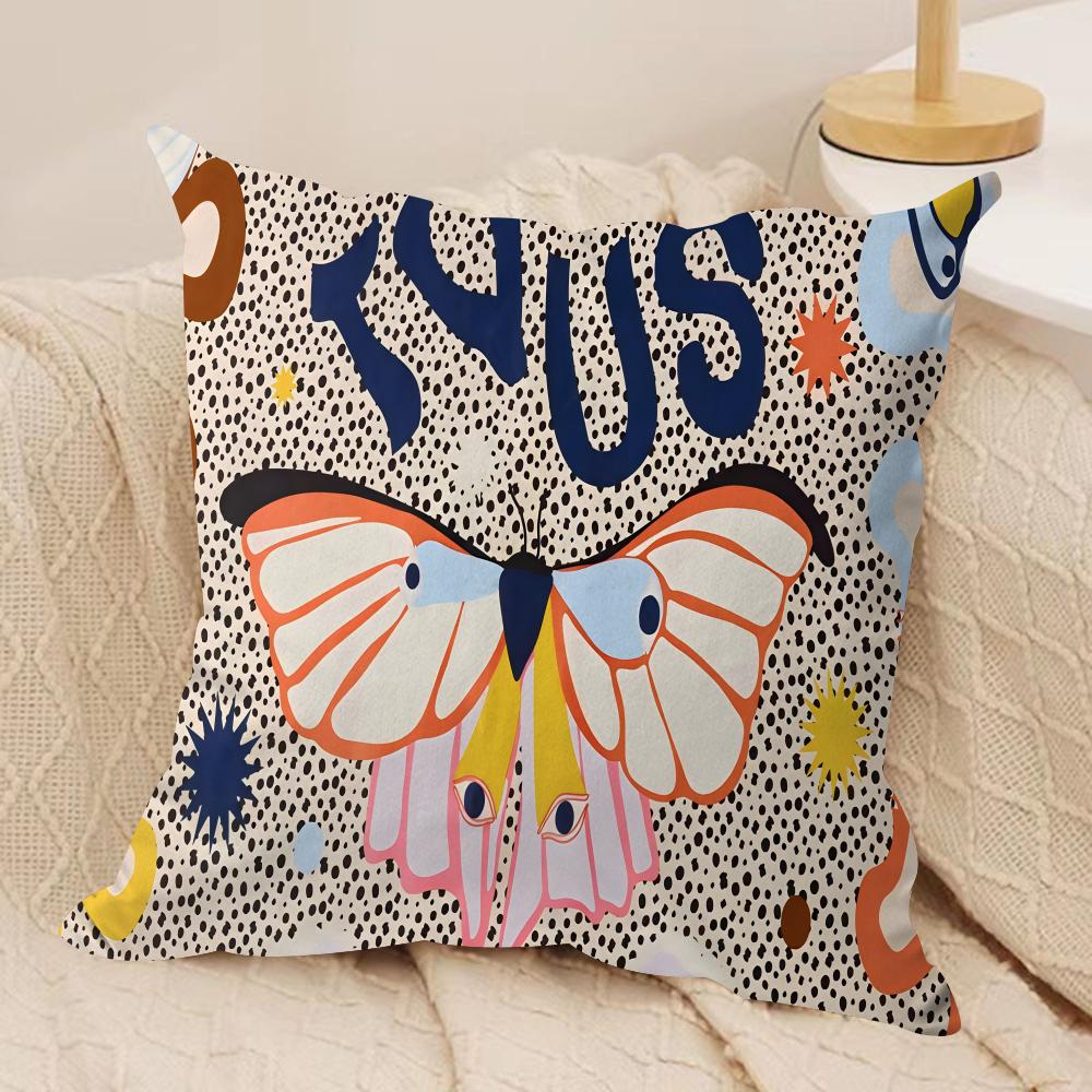 Fashion TTTousLuxury Cushion Cover Silky Short Plush Invisible Zipper Dustproof Sofa Pillow Case For Home Decor