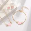 Fashion European American Style Butterfly Enamel Jewelry Four Piece Set For Women