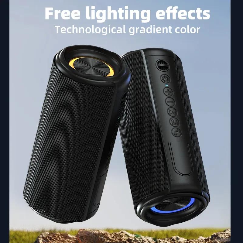 Portable Speaker,Wireless Bluetooth Speaker,IPX7 Waterproof, 40W Loud Stereo Sound,13H+ Playtime with Lights, for Home Outdoor