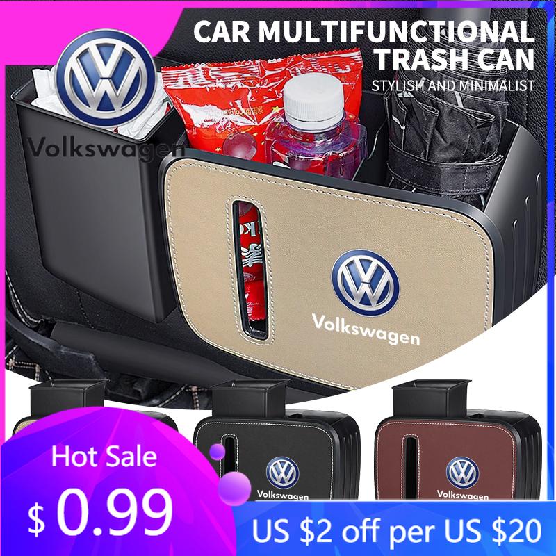 2026 Hot For Volkswagen VW Multifunction Car Interior Seat Back Trash Can For Volkswagen Jetta Golf Passat Polo Tiguan Arteon To