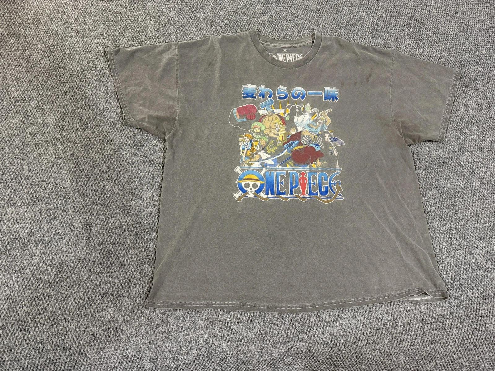 Ripple Junction One Piece Shirt Mens XL Gray Luffy Graphic Anime Tee Back Hit L