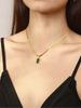 Temperamental Design Snake  Chain High-end Luxury  Zircon Pendant Titanium Steel Necklace For Women