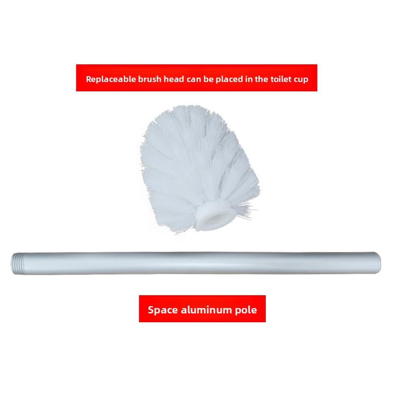 Stainless Steel Toilet Brush Bathroom WC Black Kitchen Cleaning Brush Silver Toilet Brush Scrubber Bathroom Cleaning Supplies
