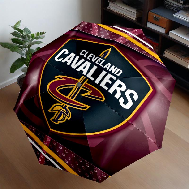 football Cavaliers Logo Umbrella 8-Frame for Travel, Camping, Casual Lightweight Portable Umbrella, Essential for Every Family Holidays Gift