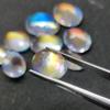 Natural Carat + Size Madagascar Moonstone Lot, Multi-Shape Rainbow Gemstones Lot.