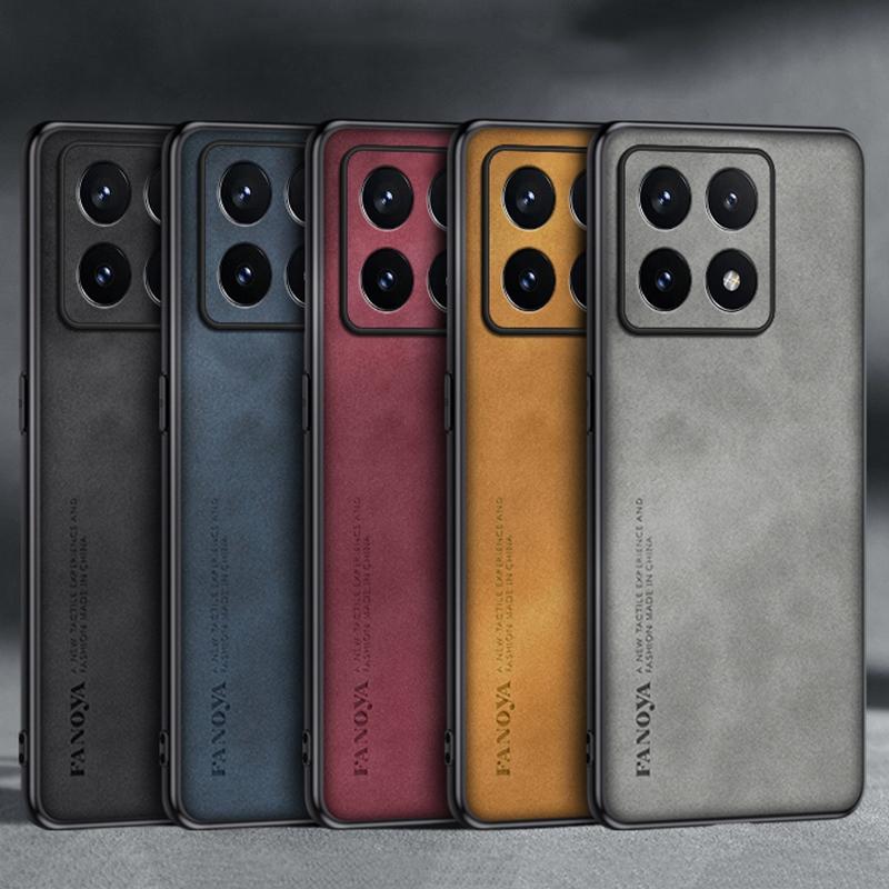 Für Xiaomi 14T Pro Hülle Luxus PU Leder Handyhülle Für Xiaomi Mi 14T Pro Mi14T 5G Rückseite Mattes Silikon Vollschutz