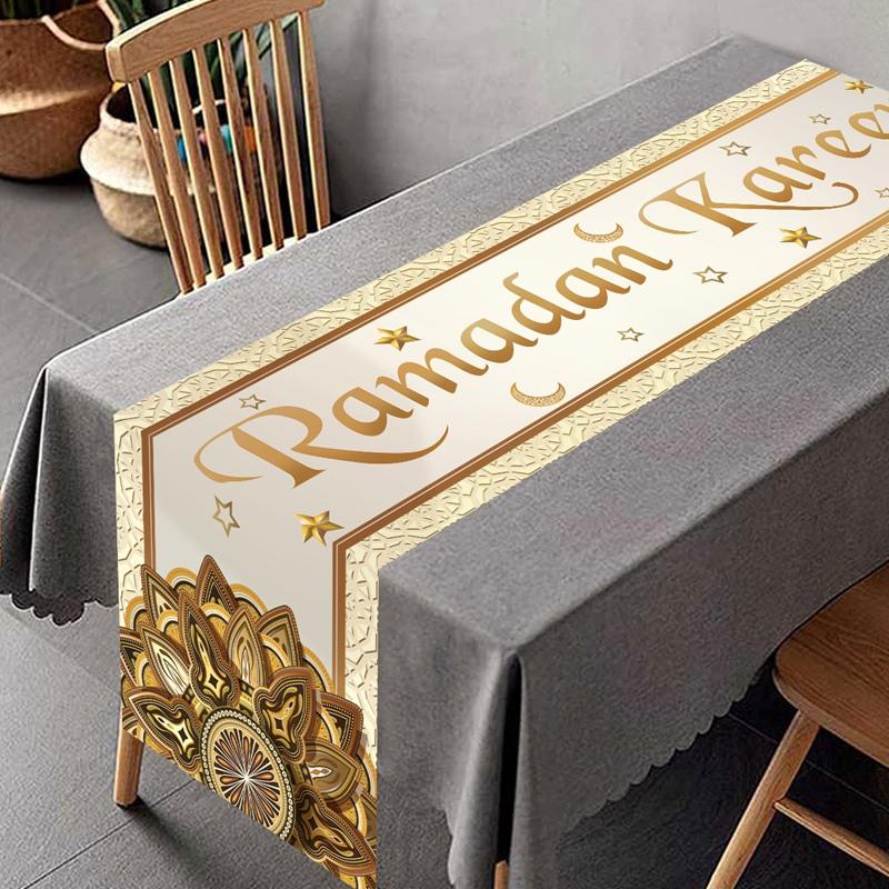 Ramadan Decor Tablecloth EID Mubarak Decor For Home 2025 Ramadan Kareem Islamic Muslim Party Eid Al Adha Gifts Happy Eid Al Fitr