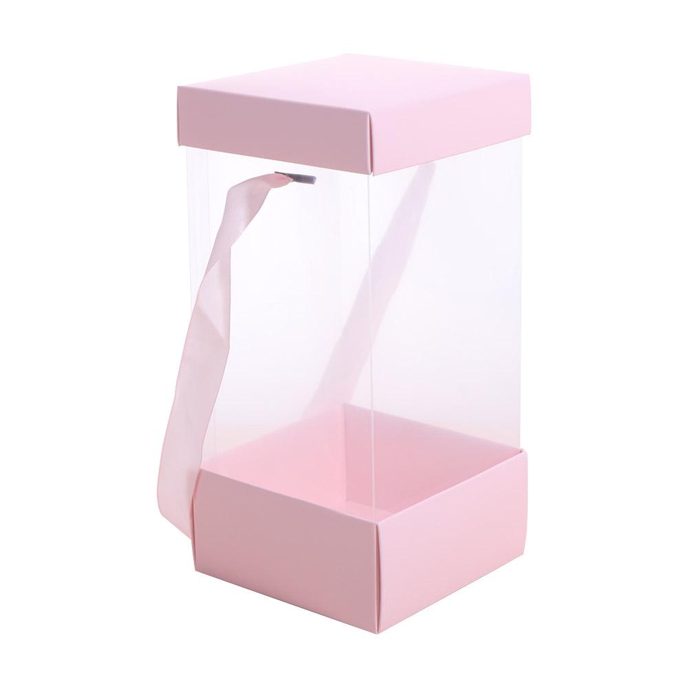 5PCS Transparent Handheld Flower Box Handbag Paper Box Bouquet Wrapping Bag Packing Material Portable Flower Bag Weding Party